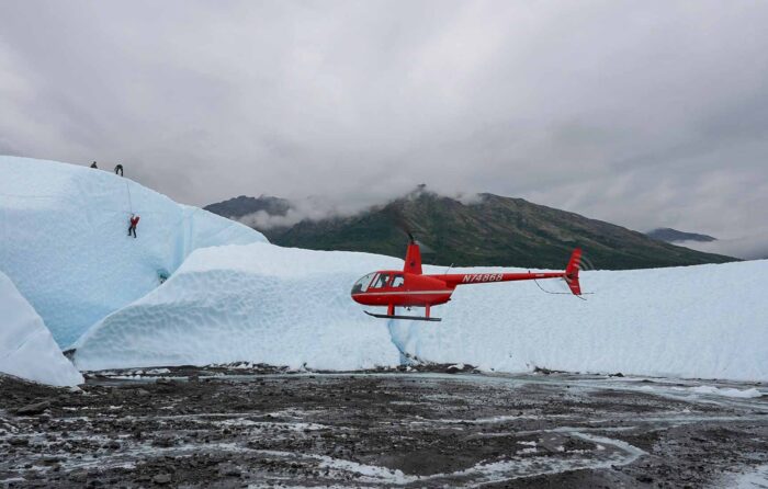 Alaska Helicopter Glacier Landing