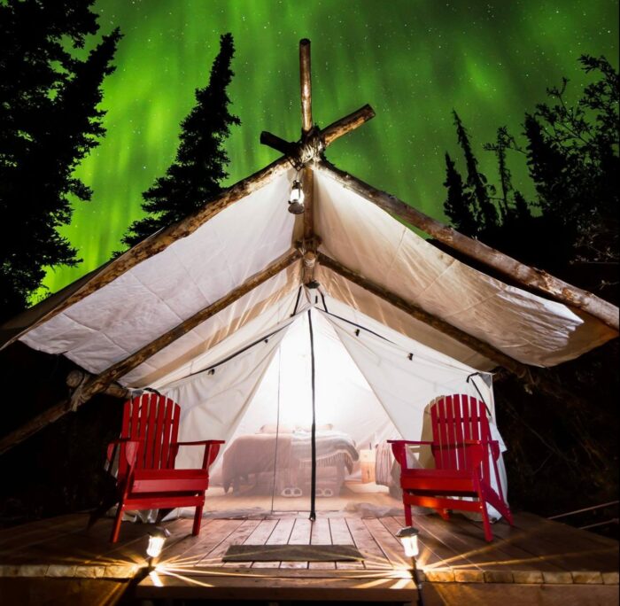 Alaska Luxury Camping Northern Lights