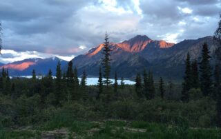 Glacier View mountains alpenglow