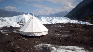 glamping on a glacier