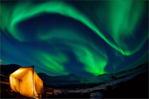 Northern Lights over tent
